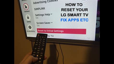 how do you reset an lg tv to factory settings