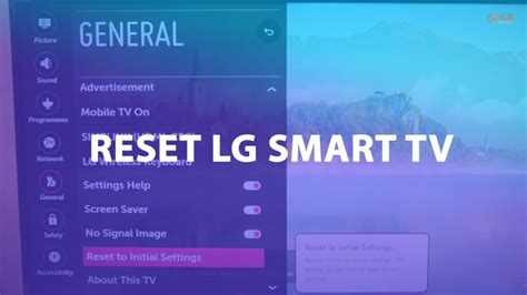 how do you reset lg tv 42lh40 to factory settings