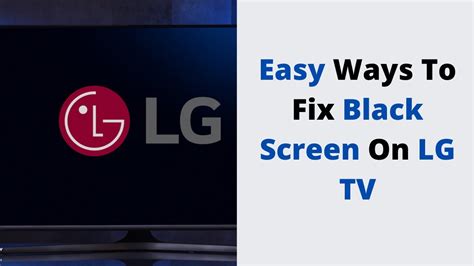 how to reset lg tv with black screen